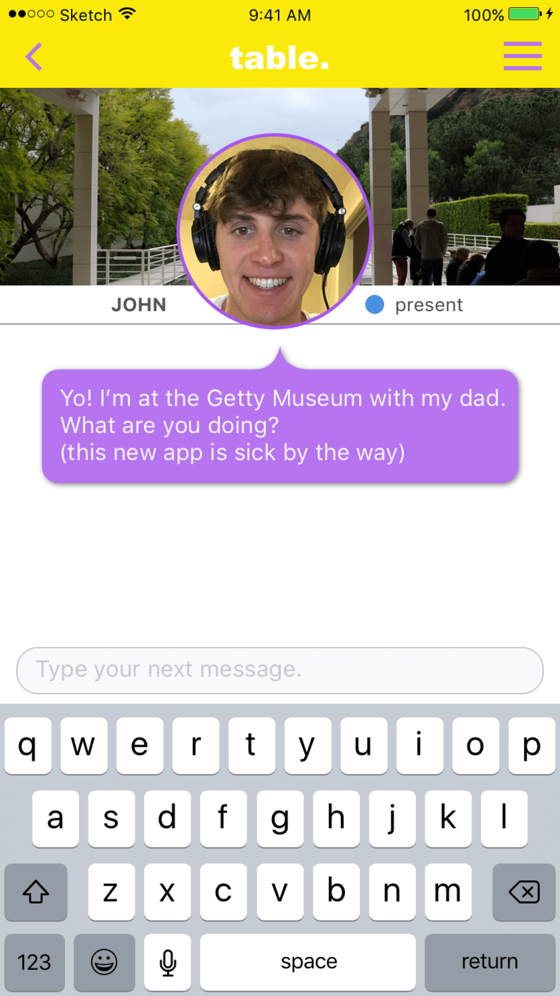 messaging app design